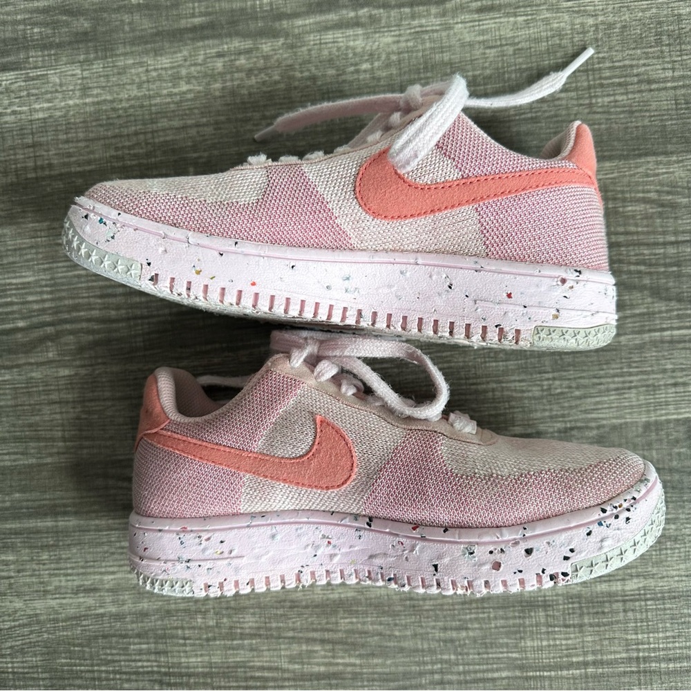 Nike Womens Air Force 1 Crater Flyknit Pink Glaze Pink Salt DC7273-600 Wmns 5.5 - Picture 5 of 9
